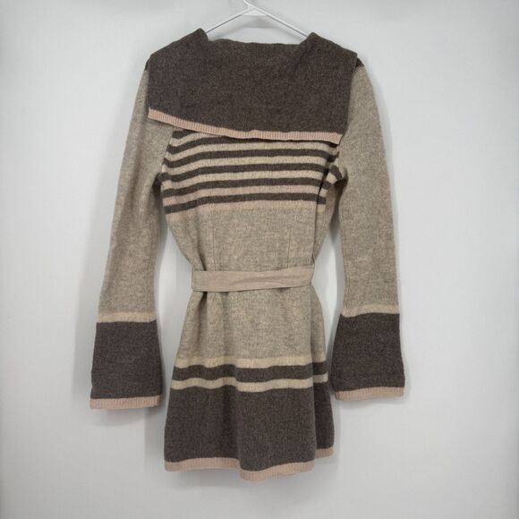 Angel Of The North Anthropologie Belted Long Cardigan Sweater 100% Wool Size S - Picture 7 of 13